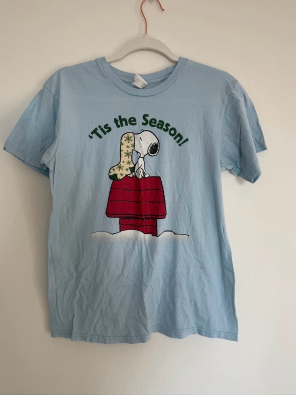 Light Blue Snoopy 'Tis the Season! Graphic Tee